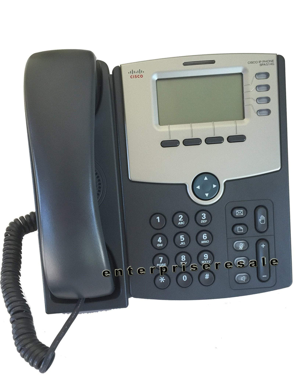 Cisco (SPA514G) IP Phone 2 Port, 4 Line, LCD Display Refurbished|  Enterprise Resale